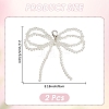 Plastic Imitation Pearl Bowknot Shoe Charms DIY-WH20002-152A-2