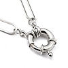 304 Stainless Steel Paperclip Chain Necklaces NJEW-JN03066-02-2