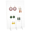 Transparent Acrylic Slant Back Earring Display Stands EDIS-WH0029-94-1