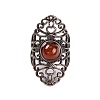 Natural Carnelian Retro Finger Rings RJEW-B067-02R-21-2