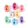 UV Plating Opaque Acrylic European Beads PACR-T017-10F-1