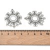 Tibetan Style Alloy Connector Cabochon Settings X-EA541Y-NF-4