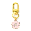 10Pcs 10 Colors Flower Alloy Enamel Pendant Decorations HJEW-JM02753-3