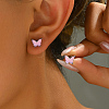 Sweet Stainless Steel Butterfly Stud Earrings for Women NU5071-1