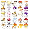 51Pcs Mushroom PVC Adhesive Waterproof Stickers Self-Adhesive Stickers PW-WG637B4-01-4