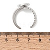 304 Stainless Steel Cuff Ring Components STAS-P454-01B-P-3