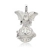 Silver Color Plated Brass Hollow Round Cage Pendants LS-KK-J250-17S-2