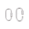 2Pcs 2 Styles 925 Sterling Silver Locking Carabiner Clasps STER-PH0003-92-1