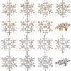 Gorgecraft 10Pcs 2 Colors Crystal Rhinestone Christmas Snowflake Brooch Pin JEWB-GF0001-29-1
