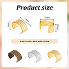 120Pcs 3 Colors Brass Folding Crimp Ends FIND-PH0020-81-2