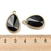 Natural Obsidian Faceted Pendants G-M431-14G-01-3