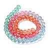Transparent Painted Glass Beads Strands X1-DGLA-A034-T6mm-A11-5