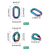 100Pcs 2 Style Acrylic Linking Rings OACR-PH0001-68-5