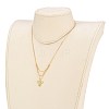 Brass Micro Pave Clear Cubic Zirconia Pendant Necklace NJEW-JN03112-05-5