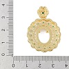 Oval Brass Micro Pave Cubic Zirconia Pendant Cabochon Settings KK-U026-03G-3