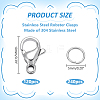 304 Stainless Steel Lobster Claw Clasps STAS-ME0002-92B-2