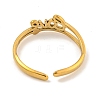 Ion Plating(IP) 304 Stainless Steel Word Love Open Cuff Ring for Women RJEW-A043-17G-3