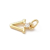 Brass Pave Clear Cubic Zirconia Charms KK-A273-01G-V-2