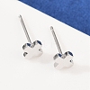 Brass Cross Stud Earrings for Women EJEW-G441-06C-P-2