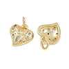 Brass Micro Pave Cubic Zirconia Pendants KK-A269-05G-2