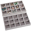 15 Grids Rectangle Wood Covered with Velvet Jewelry Trinket Display Trays AJEW-WH20054-062G-02-7