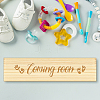 Rectangle Wooden Pregnancy Test Keepsake Box with Lock CON-WH0103-003-4