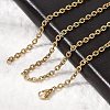 304 Stainless Steel Cable Chain Necklaces STAS-O053-33G-1