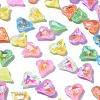 10Pcs Heart Translucent Glass Pointed Back Cabochons MRMJ-YW0001-062B-2