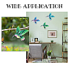 CREATCABIN 3Pcs 3 Colors Iron Hummingbird Hanging Ornaments AJEW-CN0001-27-5