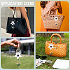 Leather and Alloy Keychain HJEW-WH20022-04A-01-4