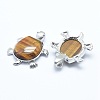 Natural Tiger Eye Pendant X-G-G759-B11-2