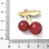 304 Stainless Steel with Acrylic Cherry Pendants LS-STAS-G362-05G-01-3