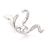 Snake Brass Micro Pave Cubic Zirconia Cup Peg Ring Settings KK-N274-40P-3
