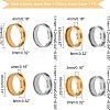 Unicraftale 8Pcs 8 Style 201 Stainless Steel Grooved Finger Ring Settings MAK-UN0001-37-5