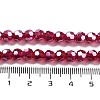 Electroplate Transparent Glass Beads Strands EGLA-A035-T6mm-A07-4