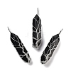 Natural Obsidian Big Pointed Pendants G-I322-02P-02-1