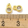 Brass Micro Pave Cubic Zirconia Charms KK-L075-017G-01-3