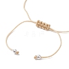 Adjustable Natural Shell Braided Beads Bracelets for Women BJEW-JB10978-5