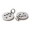 Non-Tarnish 304 Stainless Steel Charms STAS-D050-07P-11-3