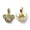 Brass Cubic Zirconia Charms KK-G446-25G-02-1