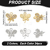 48Pcs 2 Colors Rack Plating Eco-friendly Alloy Crystal Rhinestone Butterfly Charms FIND-HY0003-77-2