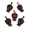 Natural Mahogany Obsidian Pendants G-B127-10P-09-2