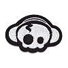 Skull Computerized Embroidery Style Cloth Iron on/Sew on Patches SKUL-PW0002-113-3