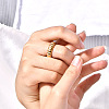 Wave Texture 304 Stainless Steel Finger Rings WGA78FE-03-3
