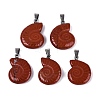 Natural Red Jasper Pendants G-Q601-45F-1