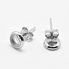 925 Sterling Silver Stud Earring Findings STER-F032-02S-2
