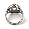 Non-Tarnish 201 Stainless Steel Crown Thick Finger Ring for Women RJEW-G266-39P-2