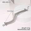 304 Stainless Steel Multi Strand Ball Chains Bracelets for Women FS-WGF1B10-03-1