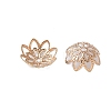 Brass Fancy Bead Caps KK-EC1166-LG-1