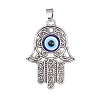 Antique Silver Plated Alloy Pendants PALLOY-L223-T01-AS-1